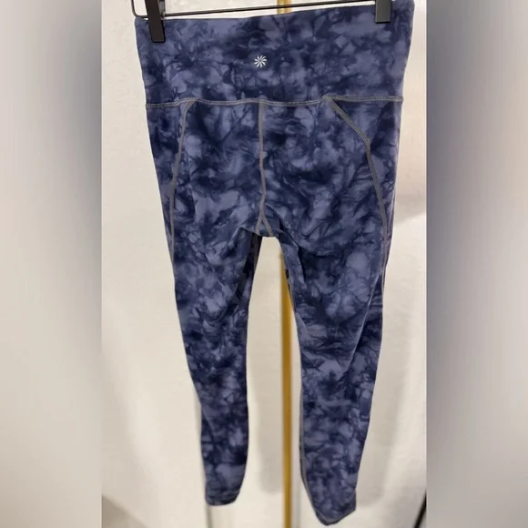 Athleta Blue Tie-Dye High-Rise Leggings | Size Small - Picture 6 of 11